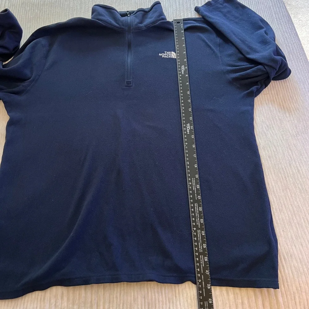 The North Face Mens Navy Blue TKA 100 Glacier Quarter Zip Fleece Pullover XL